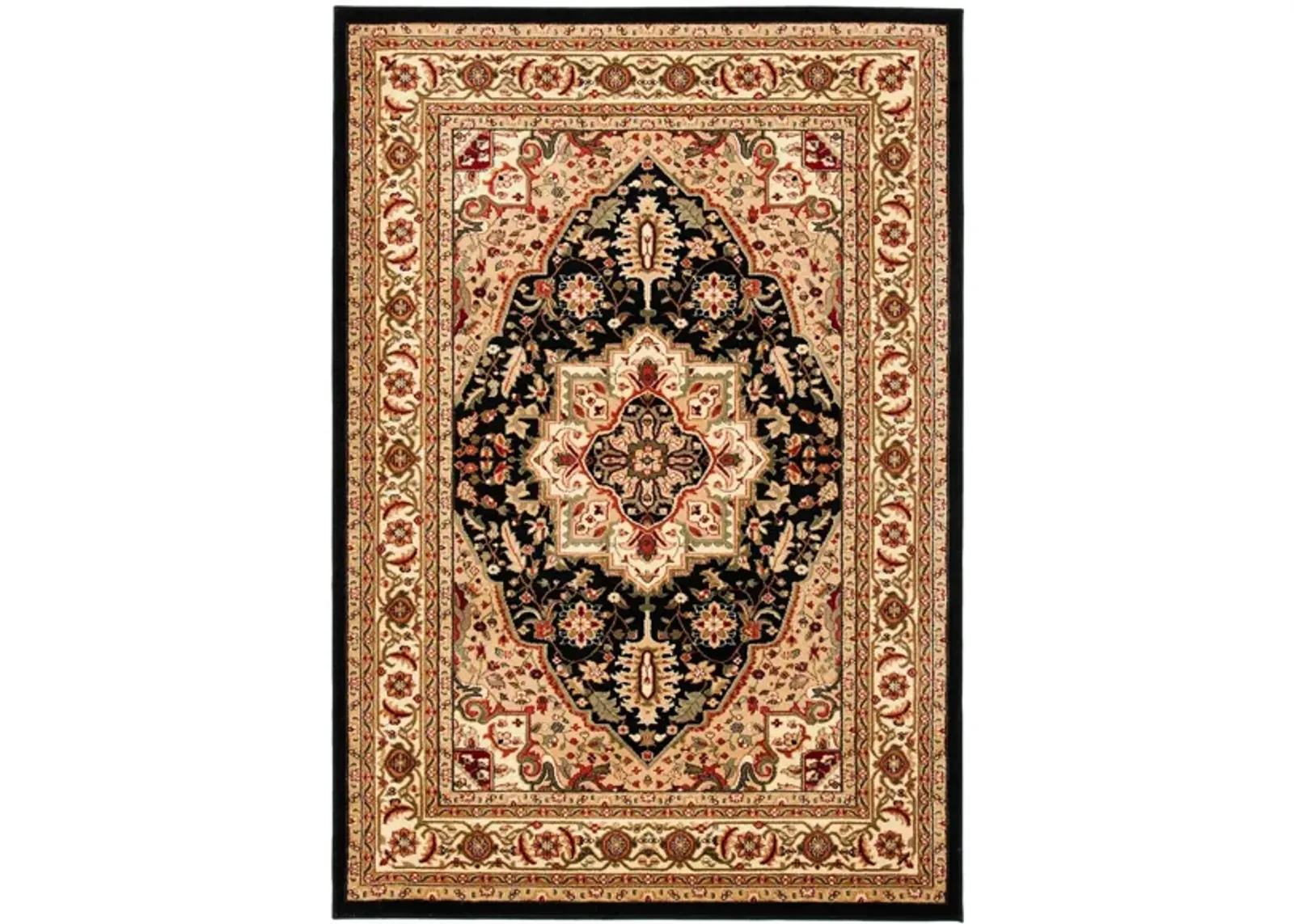 Mercia Area Rug in Black / Beige by Safavieh