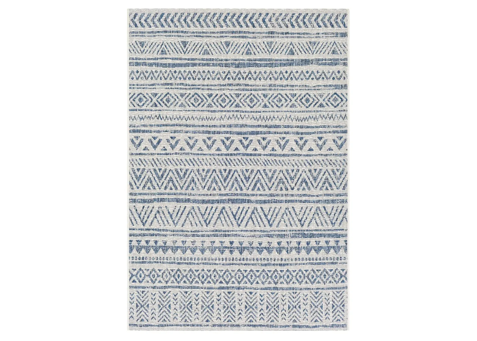 Eagean Indoor/Outdoor Area Rug in Denim/Navy/White by Surya