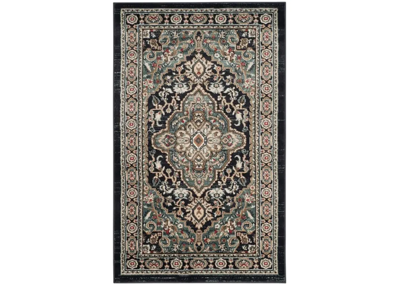 Mortimer Area Rug in Anthracite / Teal by Safavieh