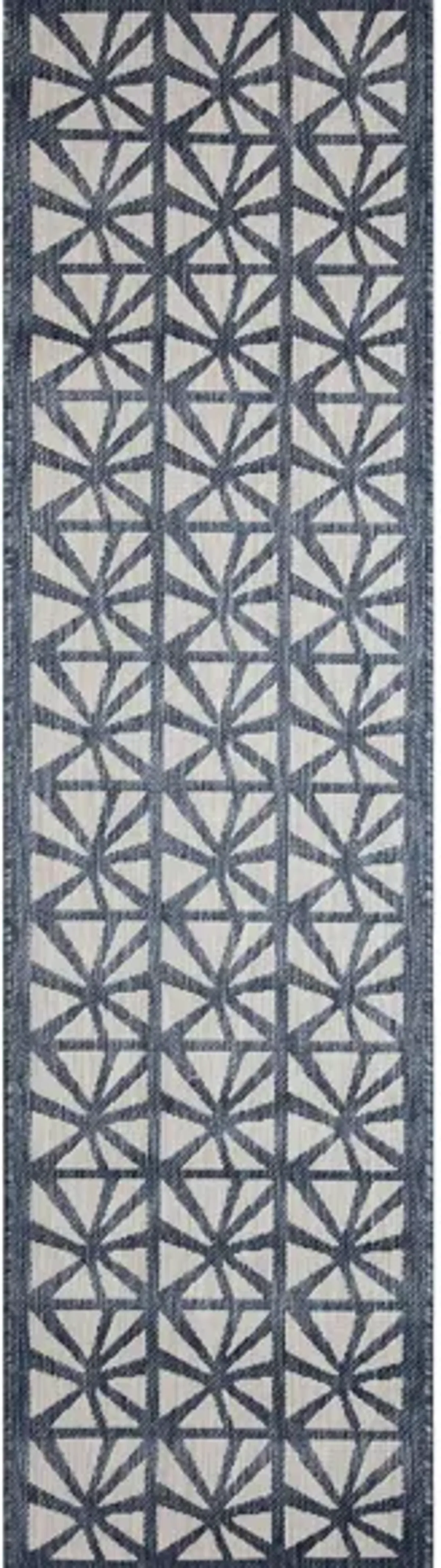 Carmel Tonga Tile Indoor/Outdoor Rug in Navy by Trans-Ocean Import Co Inc