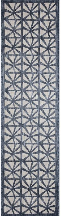 Carmel Tonga Tile Indoor/Outdoor Rug in Navy by Trans-Ocean Import Co Inc