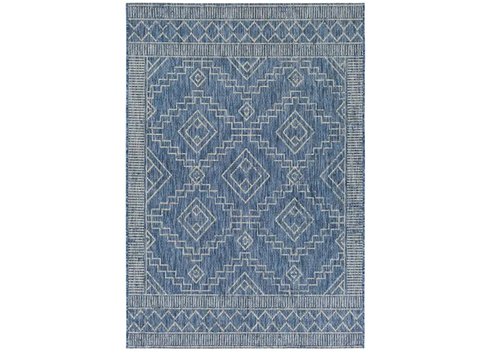 Eagean Indoor/Outdoor Area Rug in Dark Blue/Denim/Gray by Surya