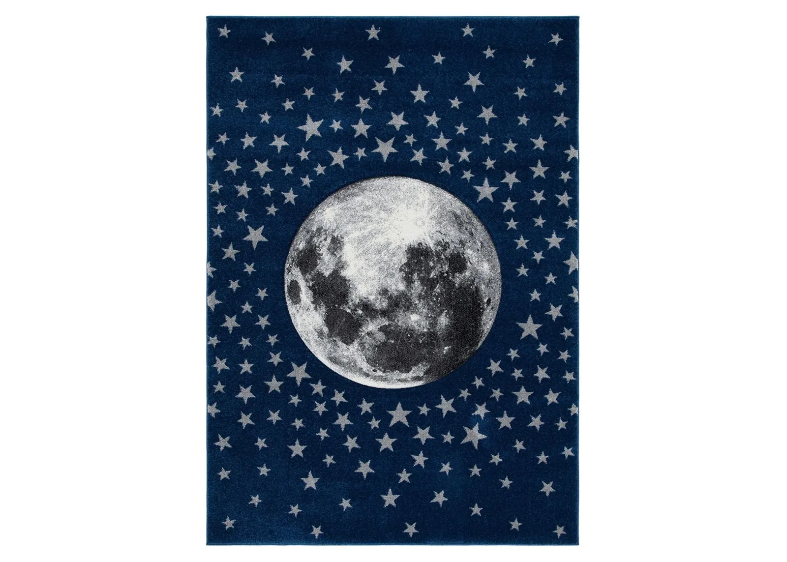 Carousel Earth Kids Area Rug in Navy & Gray by Safavieh