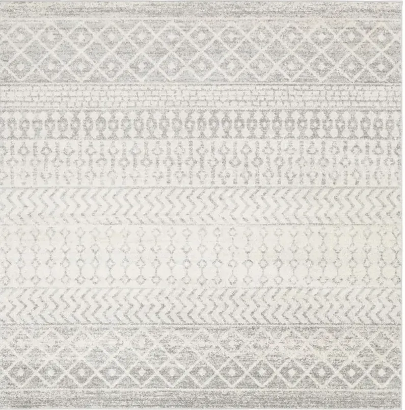 Elaziz Area Rug in Light Gray, Medium Gray, White by Surya