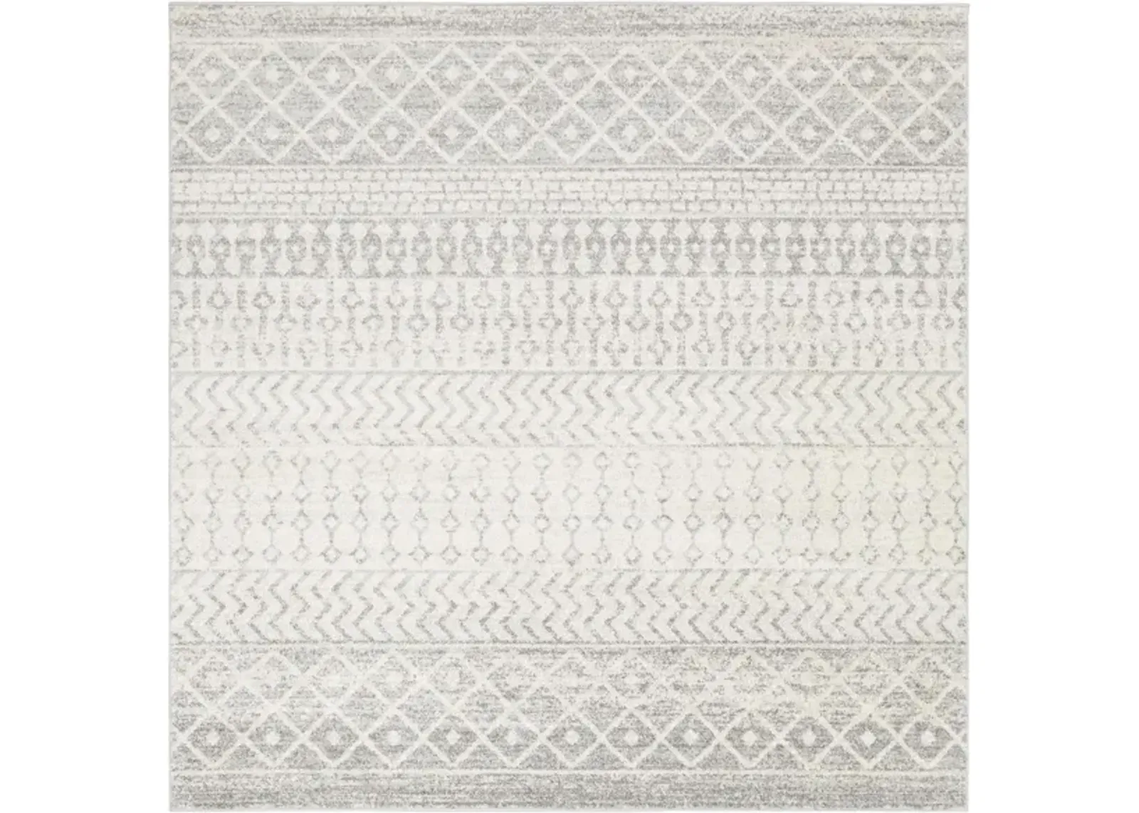 Elaziz Area Rug in Light Gray, Medium Gray, White by Surya