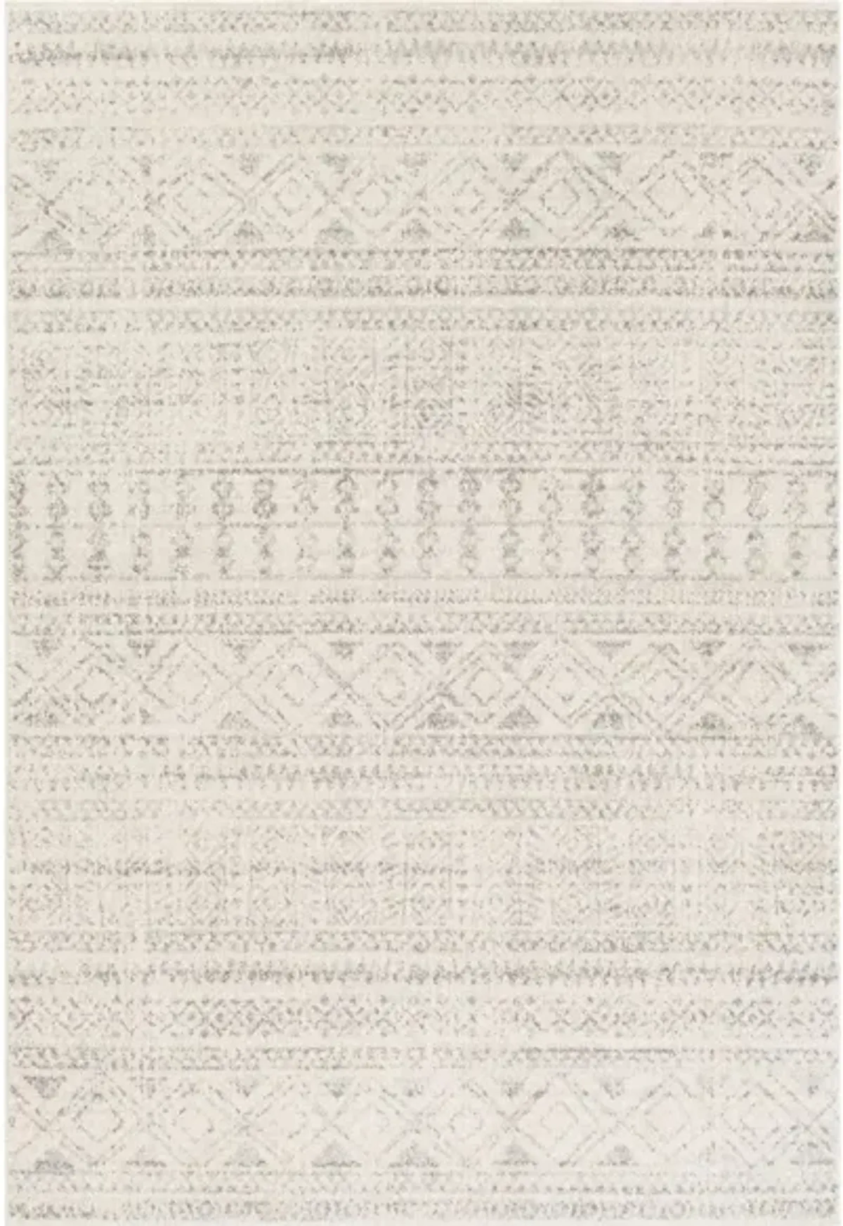 Elaziz Area Rug in Medium Gray, Light Gray, White by Surya