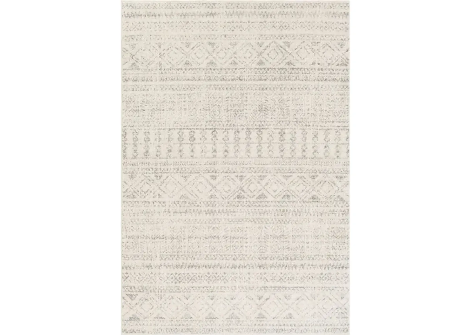 Elaziz Area Rug in Medium Gray, Light Gray, White by Surya