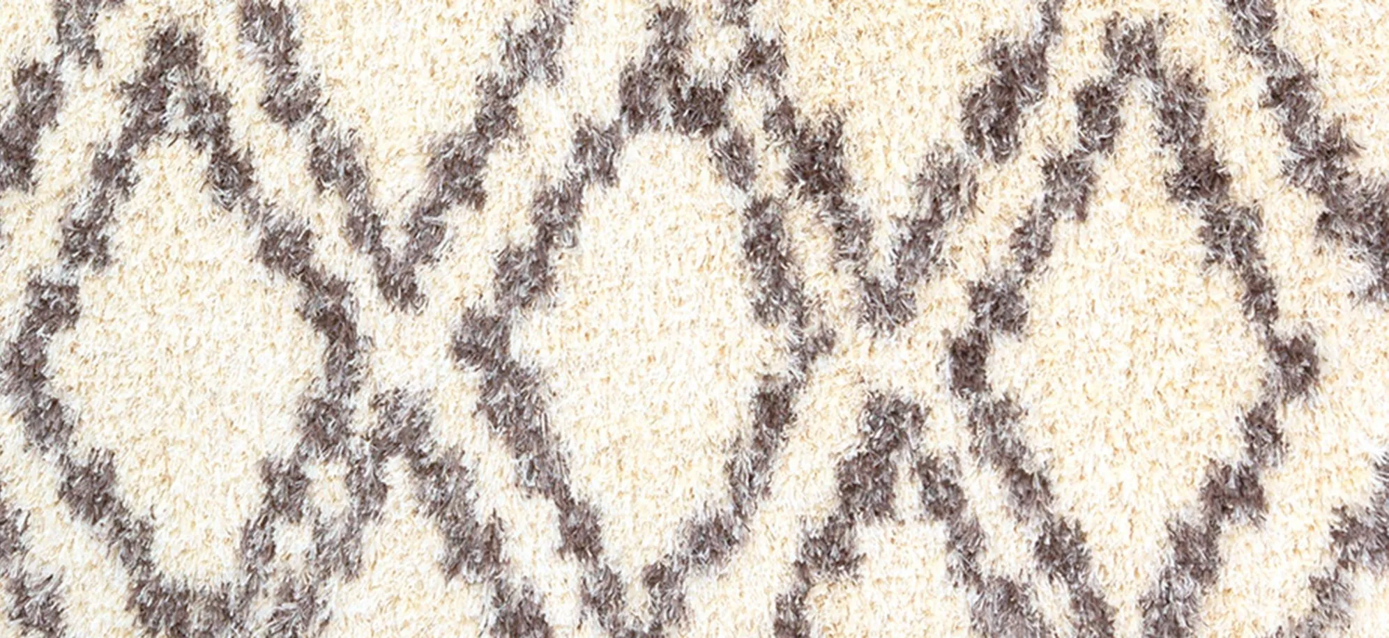 Rapture Diamond Shag Rug in Cream, Medium Gray, Charcoal, Dark Brown by Surya