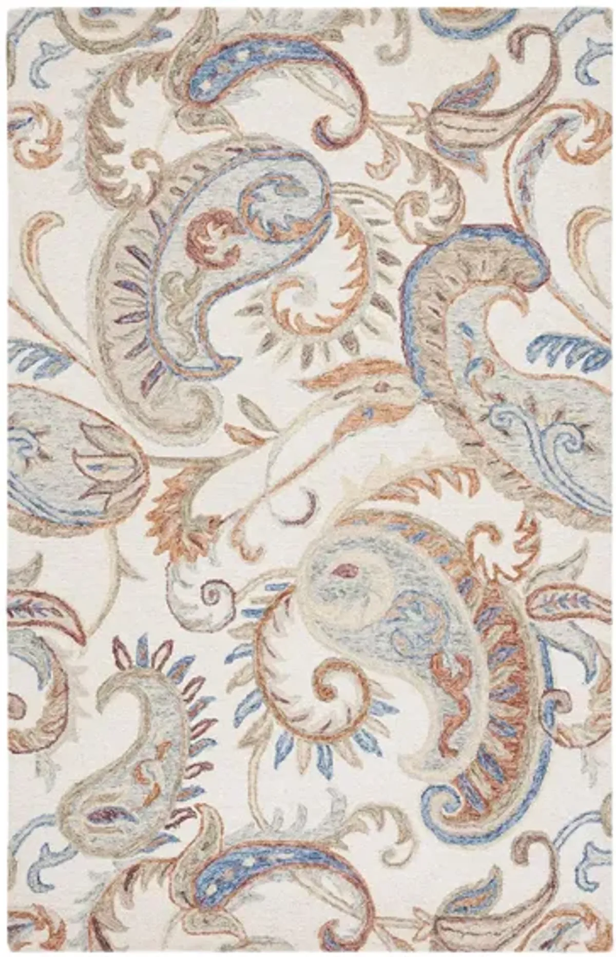 Degurechaff Area Rug in Ivory & Rust by Safavieh