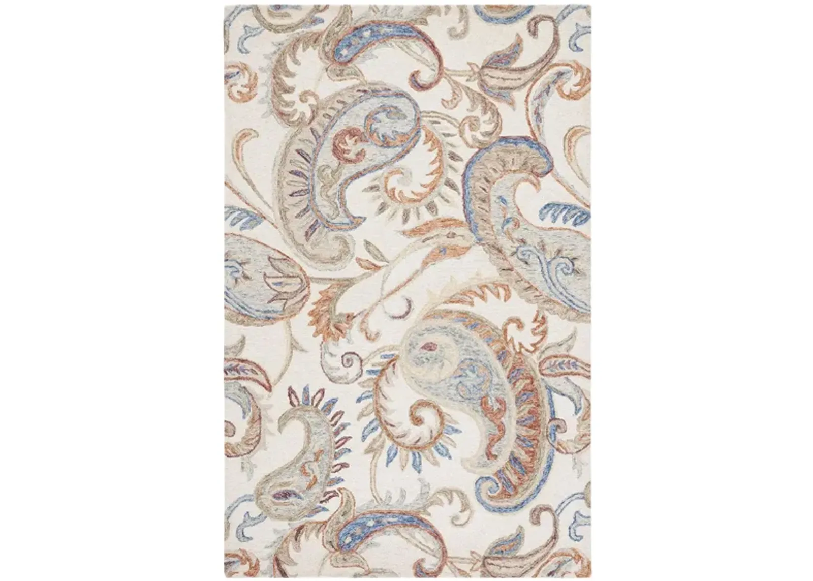 Degurechaff Area Rug in Ivory & Rust by Safavieh