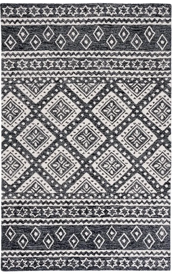 Miyamoto Area Rug in Black & Gray by Safavieh