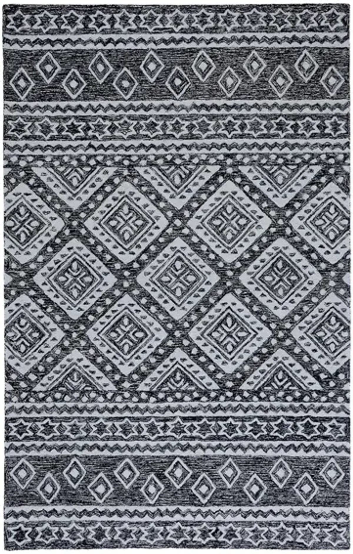 Miyamoto Area Rug in Black & Ivory by Safavieh