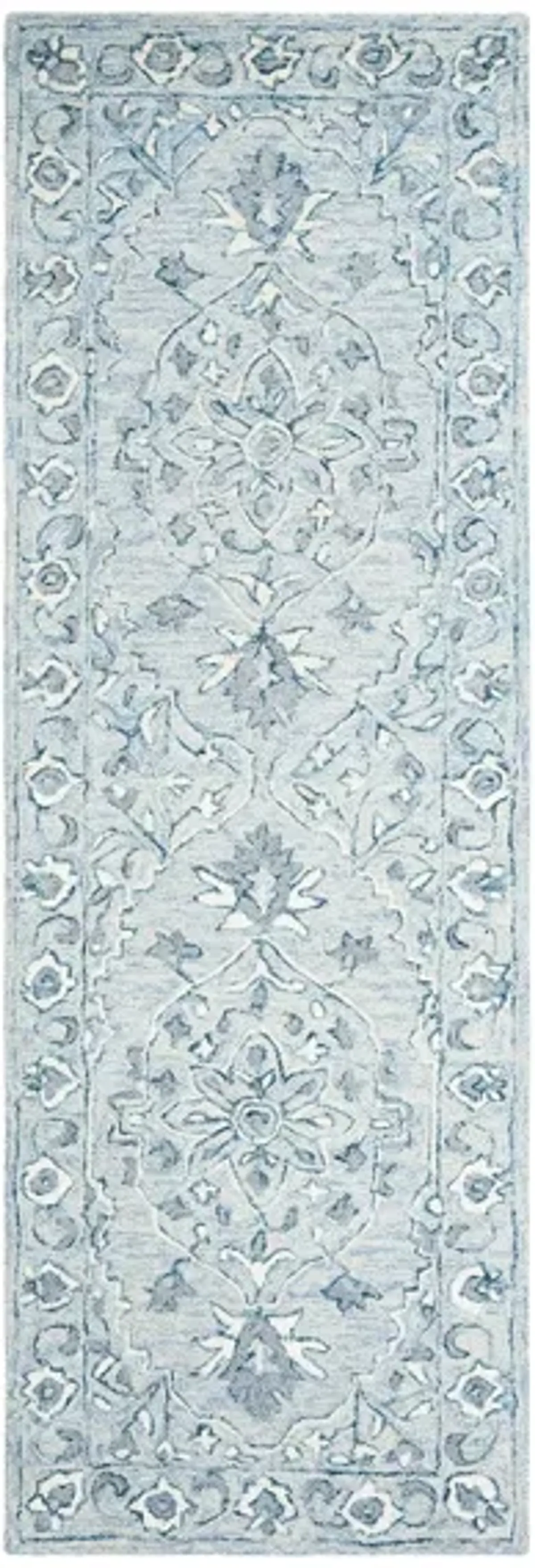 Kilimanjaro Runner Rug in Light Blue & Ivory by Safavieh