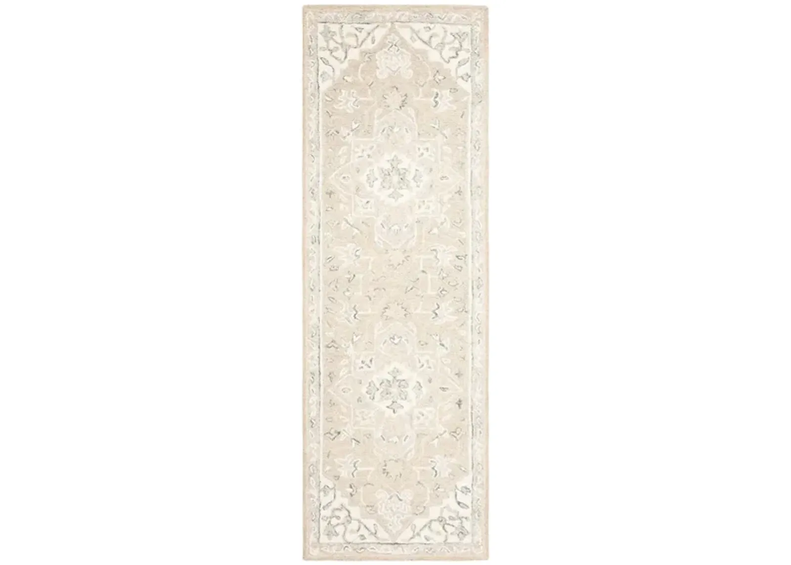 Turbo Runner Rug in Light Gray & Ivory by Safavieh