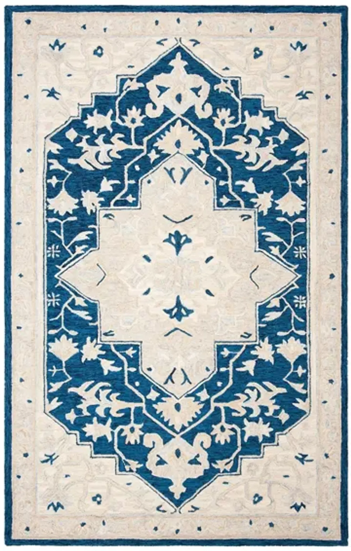 Turbo Area Rug in Navy & Ivory by Safavieh