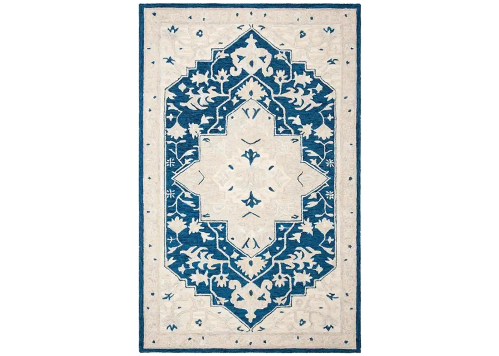 Turbo Area Rug in Navy & Ivory by Safavieh