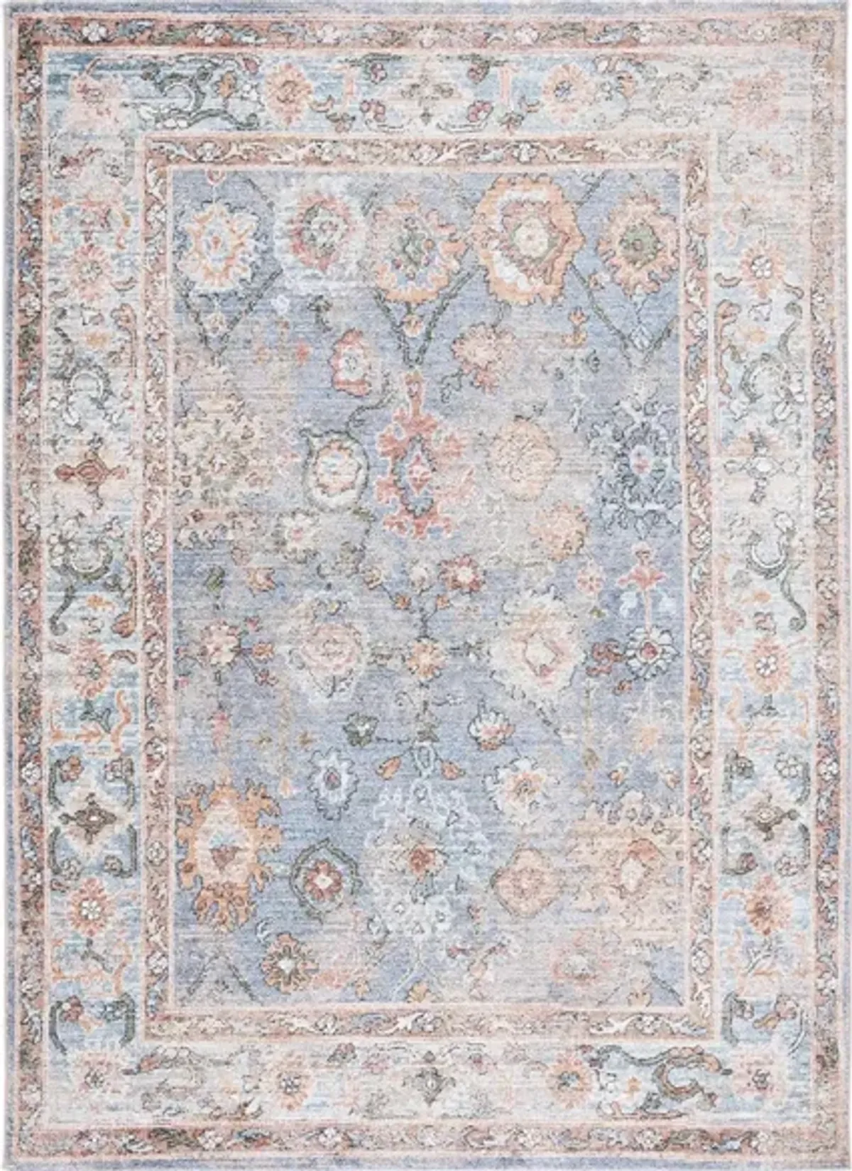 Jasmine Area Rug in Blue & Gold by Safavieh