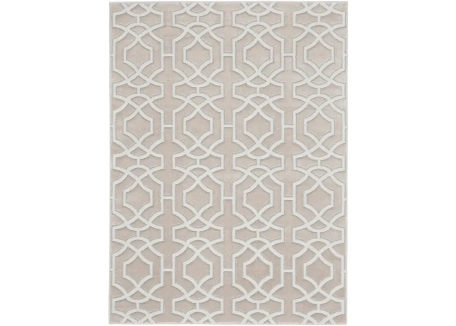 Joann Area Rug in Beige, White by Nourison