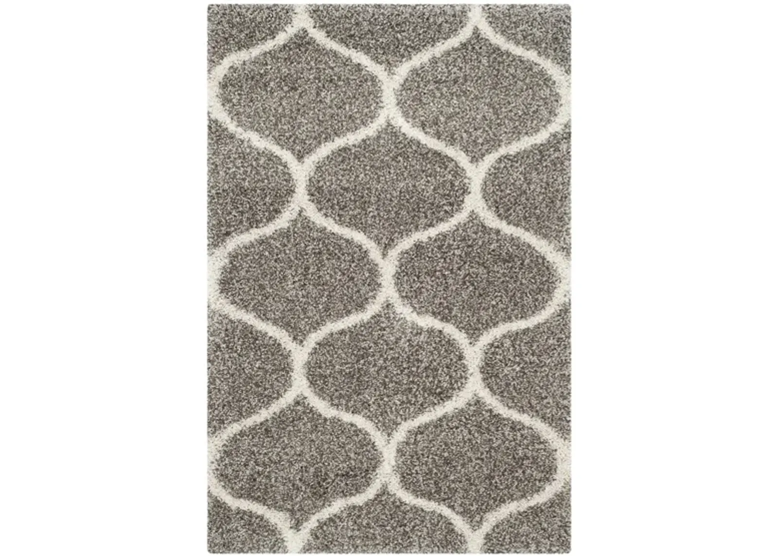 Hudson Shag Area Rug in Grey/Ivory by Safavieh