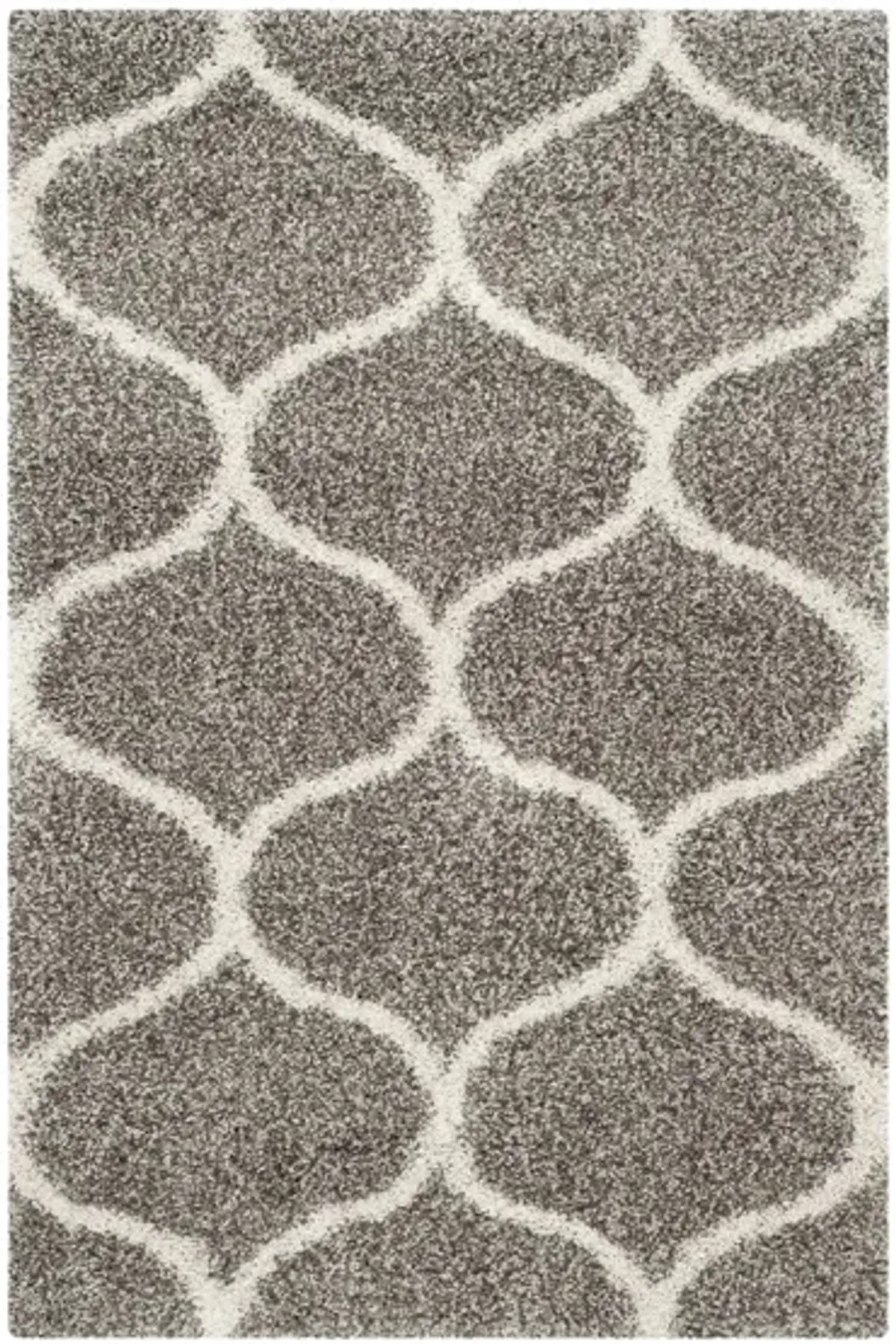 Hudson Shag Area Rug in Grey/Ivory by Safavieh