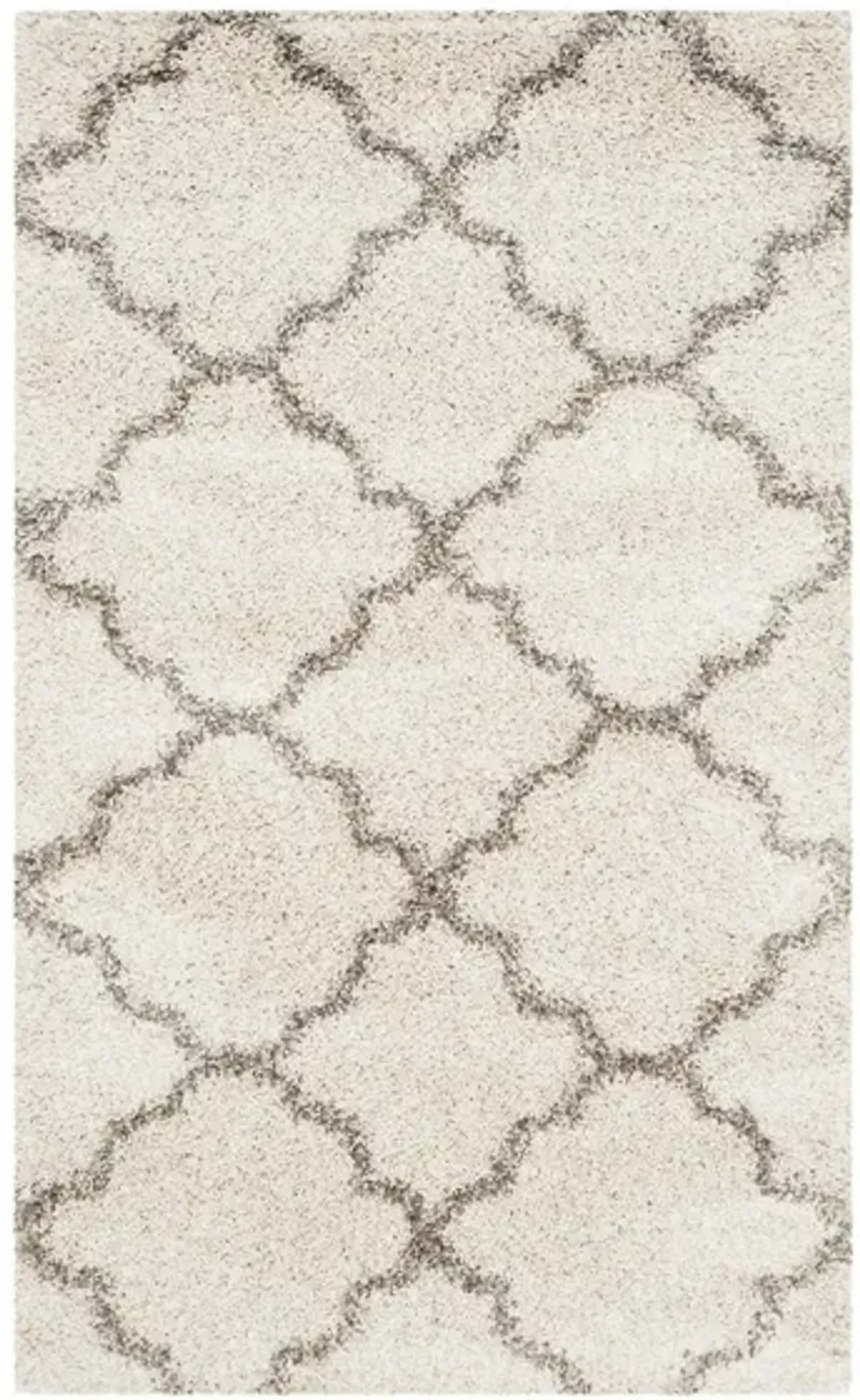 Hudson Shag Area Rug in Ivory/Grey by Safavieh