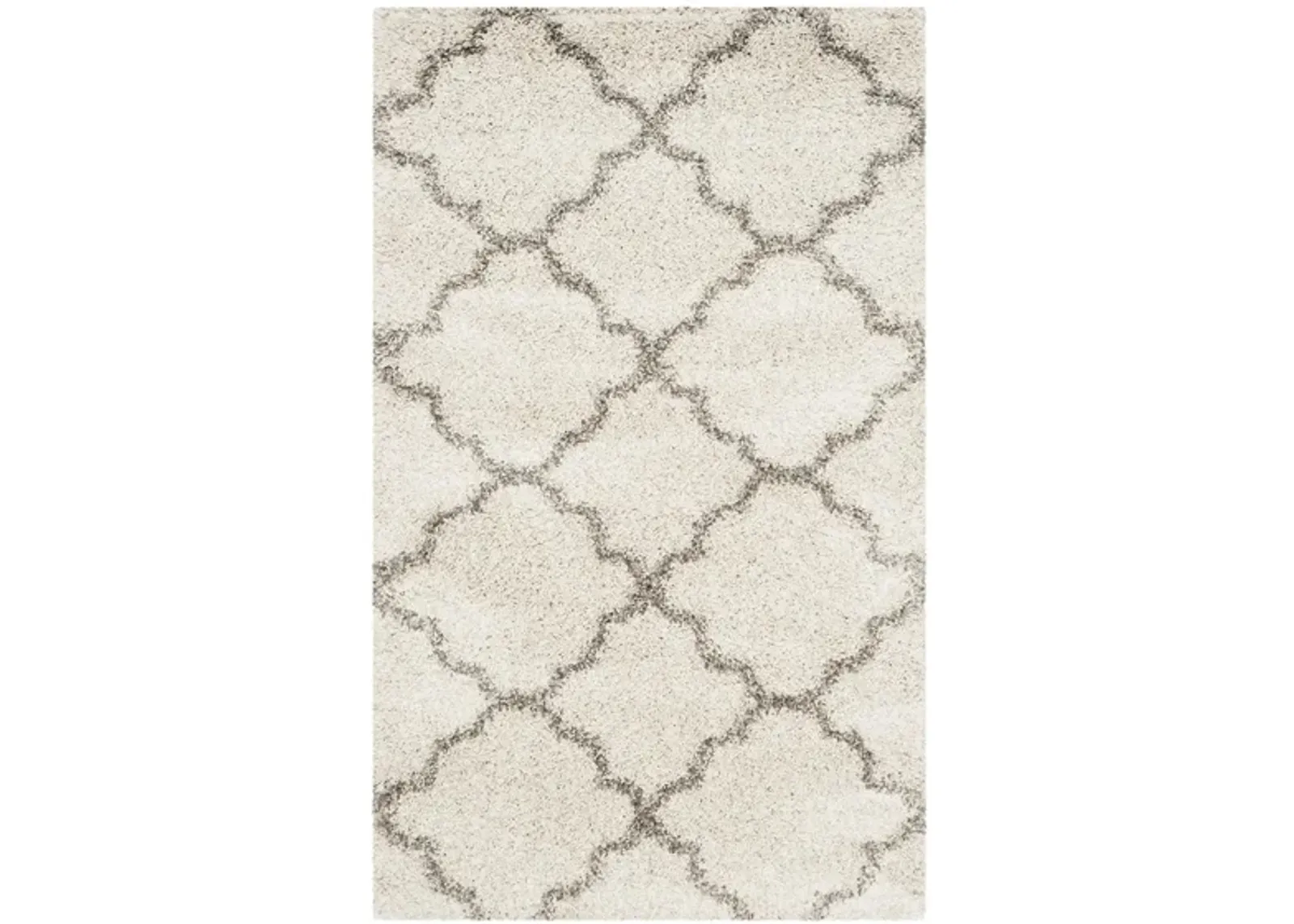 Hudson Shag Area Rug in Ivory/Grey by Safavieh