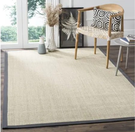 Natural Fiber Area Rug in Marble/Grey by Safavieh