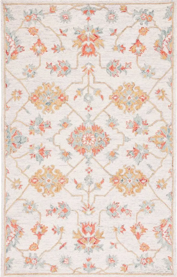 Ramona Area Rug in Silver & Red by Safavieh
