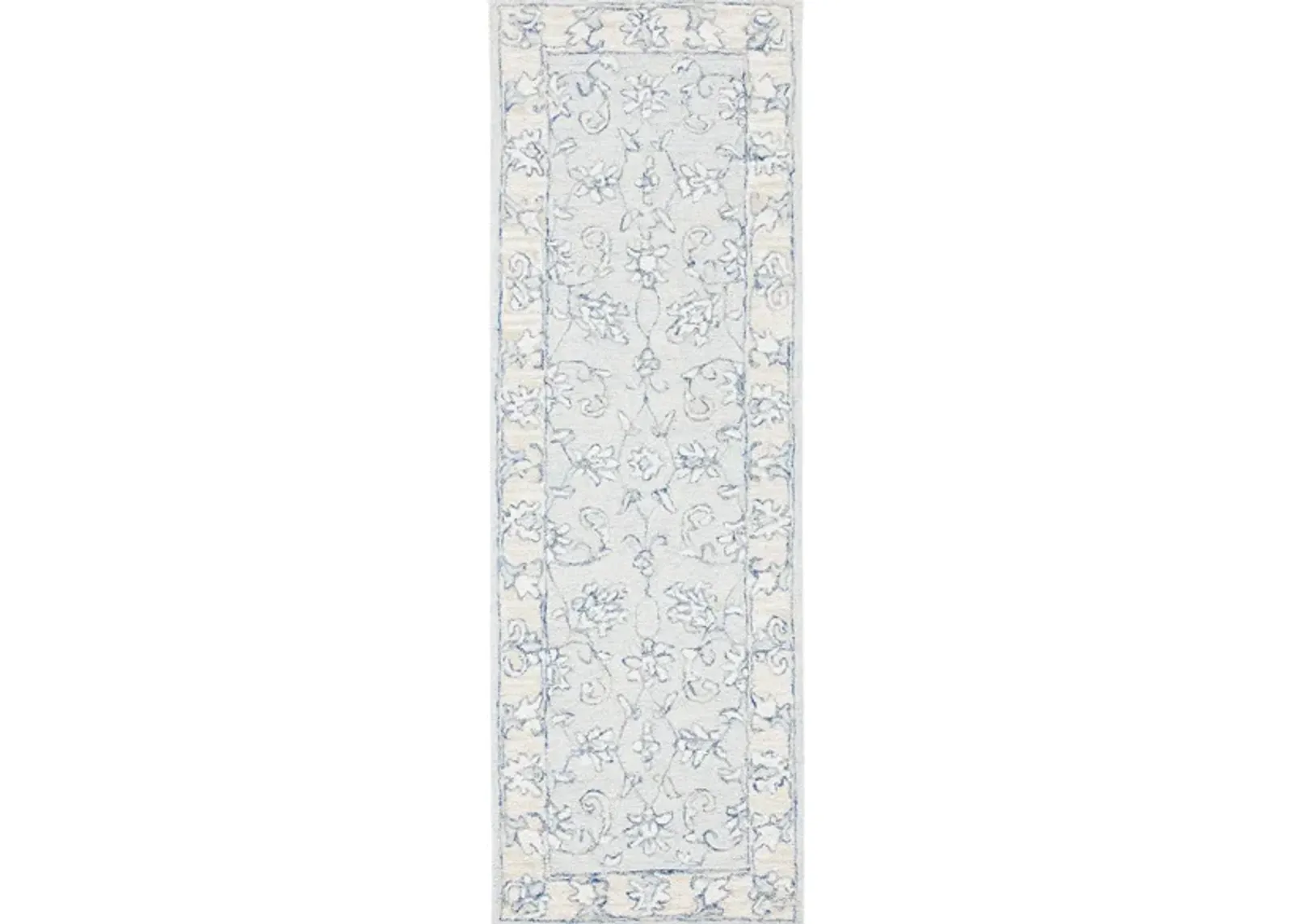 Macaw Runner Rug in Blue & Beige by Safavieh