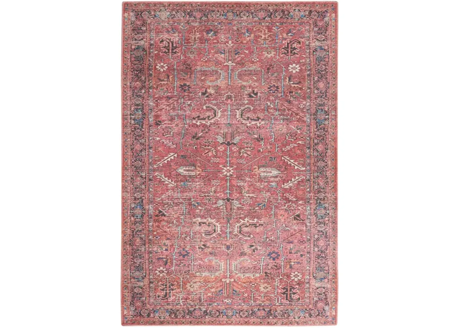 Nicole Curtis Aarquelle Area Rug in Brick by Nourison