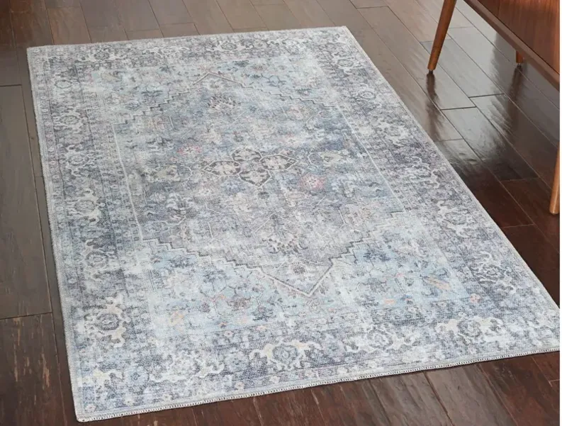 Nicole Curtis Albuquerque Area Rug in Light Gray/Blue by Nourison