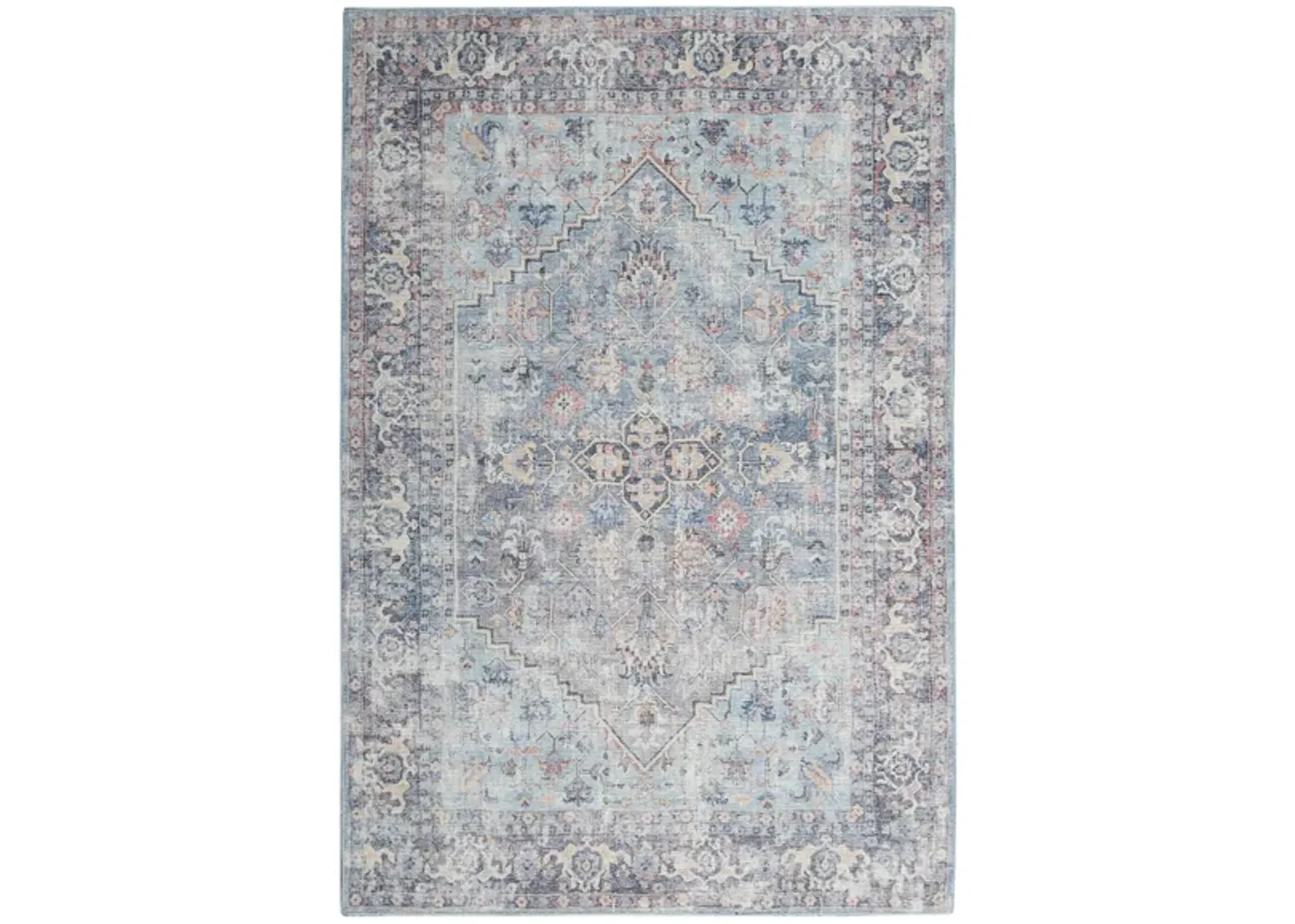 Nicole Curtis Albuquerque Area Rug in Light Gray/Blue by Nourison