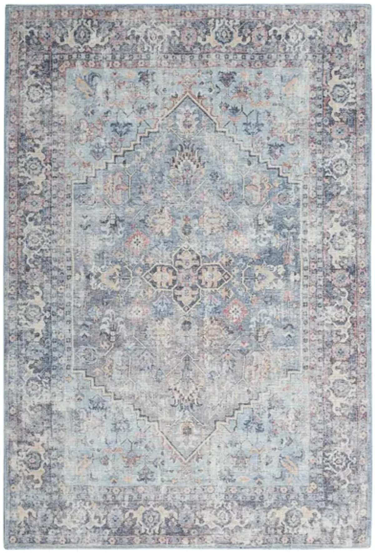 Nicole Curtis Albuquerque Area Rug in Light Gray/Blue by Nourison