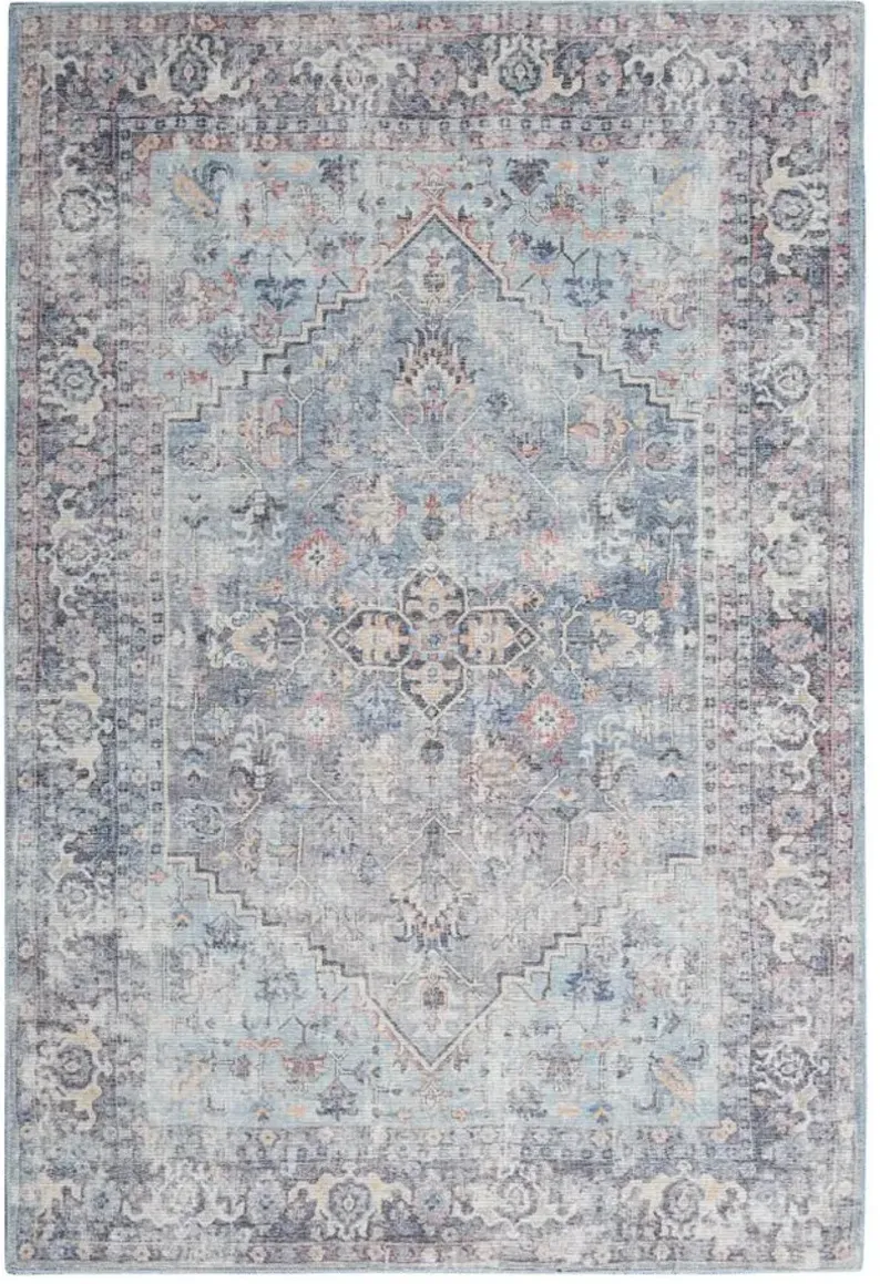 Nicole Curtis Albuquerque Area Rug in Light Gray/Blue by Nourison