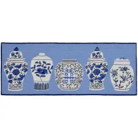 Liora Manne Ginger Jars Front Porch Rug in Blue by Trans-Ocean Import Co Inc