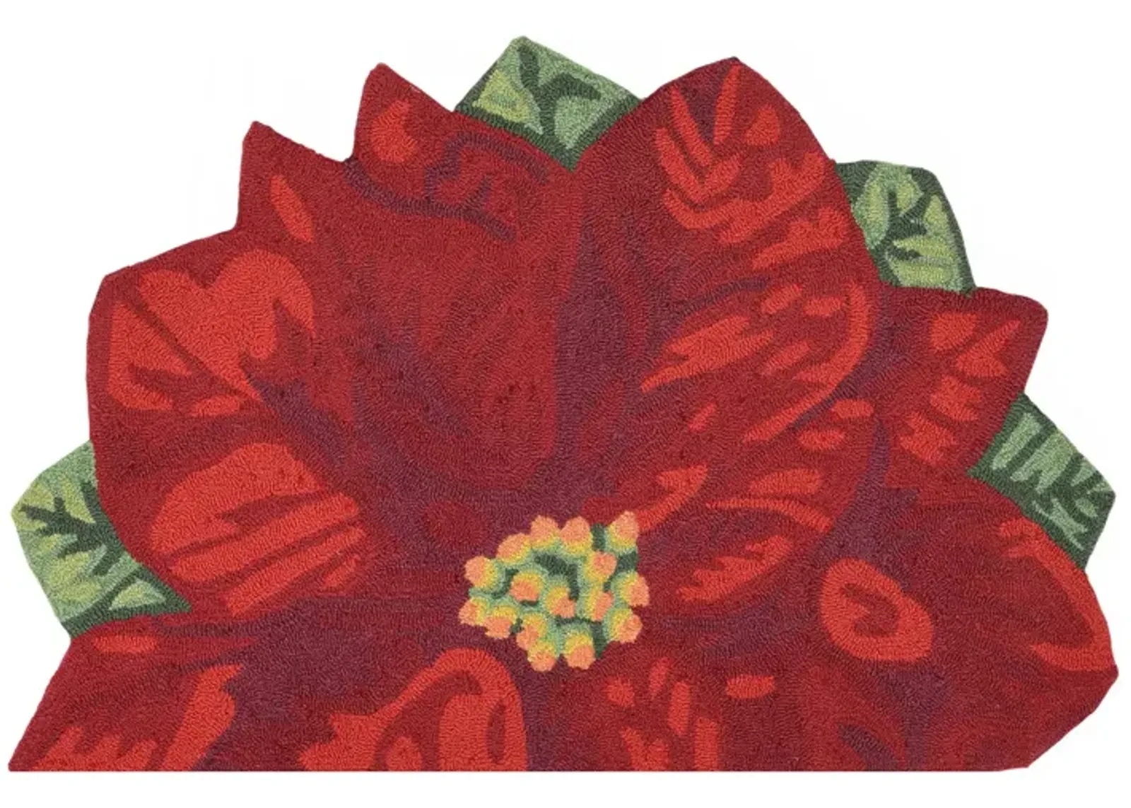 Liora Manne Poinsettia Front Porch Rug in Red by Trans-Ocean Import Co Inc