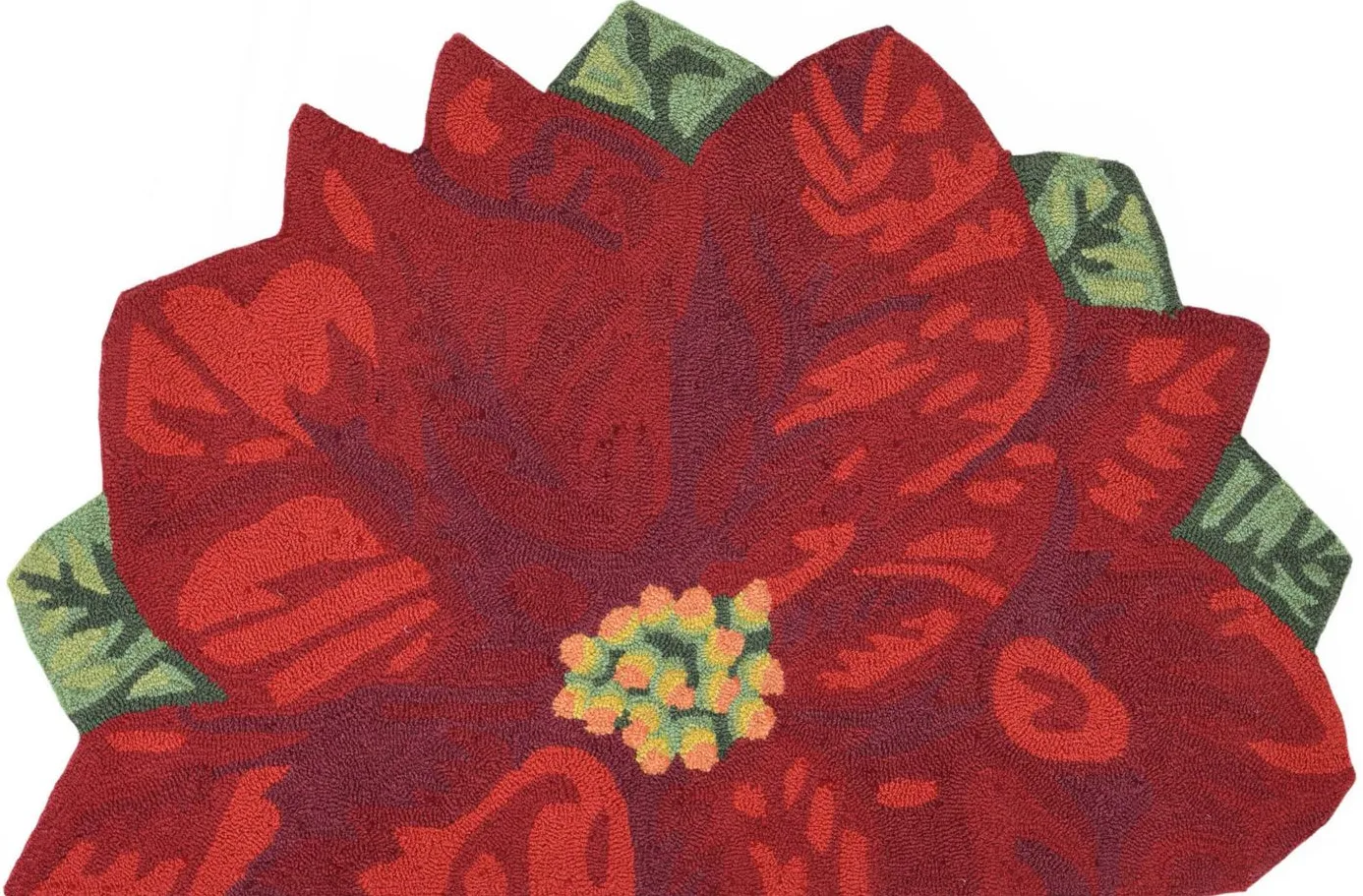Liora Manne Poinsettia Front Porch Rug in Red by Trans-Ocean Import Co Inc