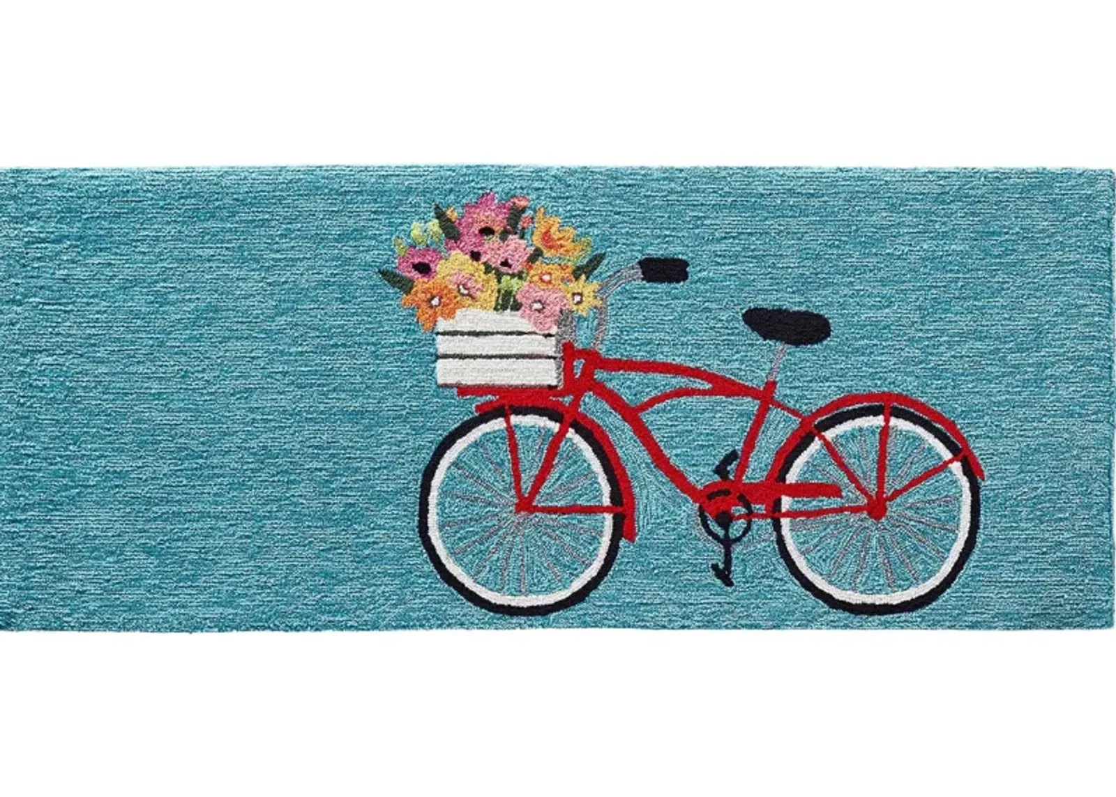 Liora Manne Bike Ride Front Porch Rug in Blue by Trans-Ocean Import Co Inc