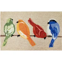 Liora Manne Birds Front Porch Rug in Neutral by Trans-Ocean Import Co Inc