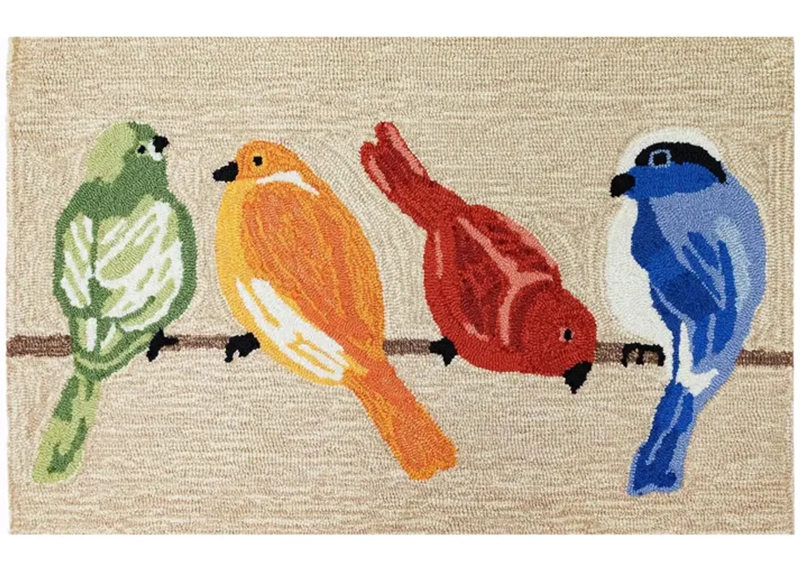 Liora Manne Birds Front Porch Rug in Neutral by Trans-Ocean Import Co Inc