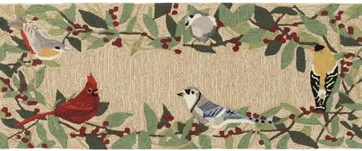 Liora Manne Bird Border Front Porch Rug in Natural by Trans-Ocean Import Co Inc