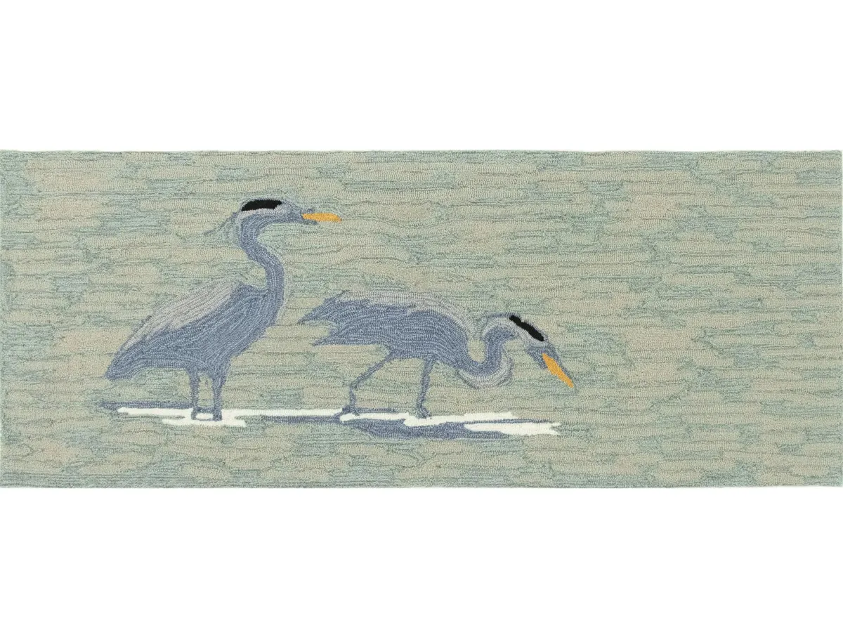 Liora Manne Blue Heron Front Porch Rug in Lake by Trans-Ocean Import Co Inc