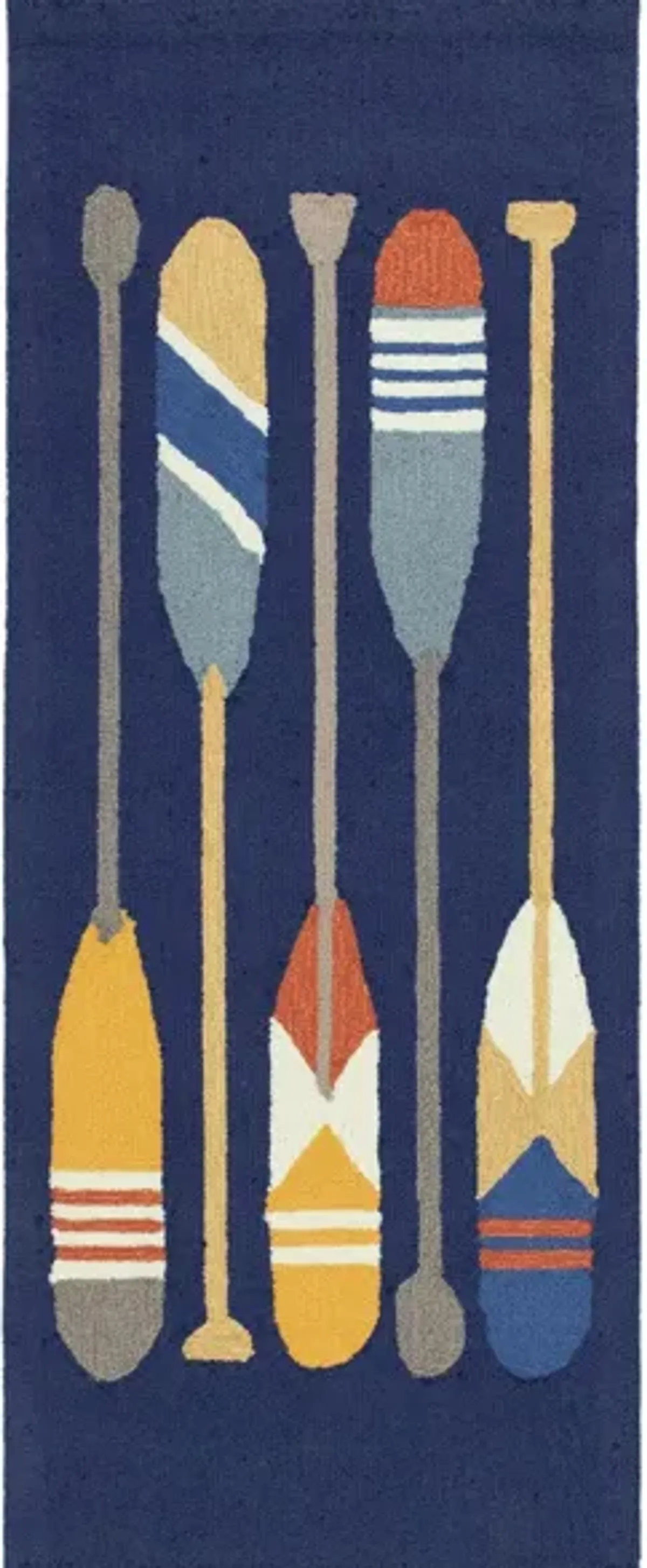 Liora Manne Paddles Front Porch Rug in Navy by Trans-Ocean Import Co Inc