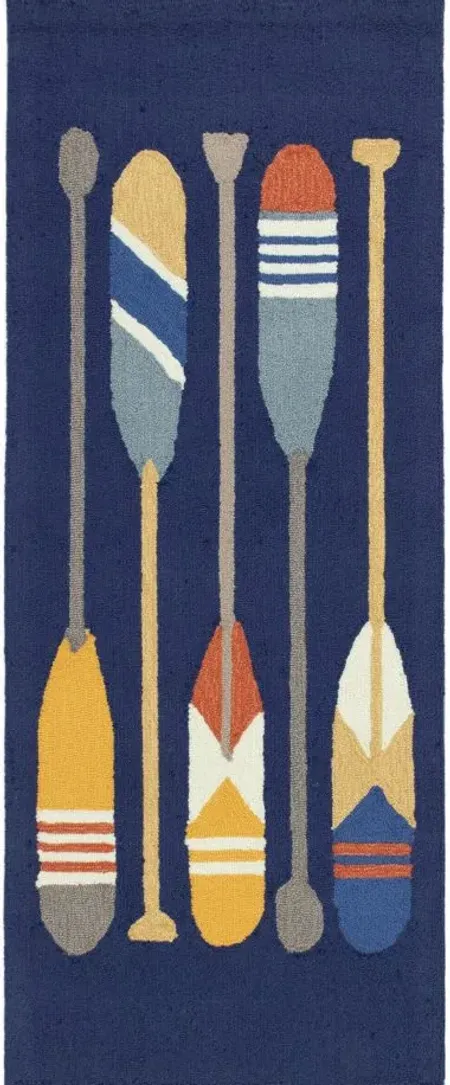 Liora Manne Paddles Front Porch Rug in Navy by Trans-Ocean Import Co Inc