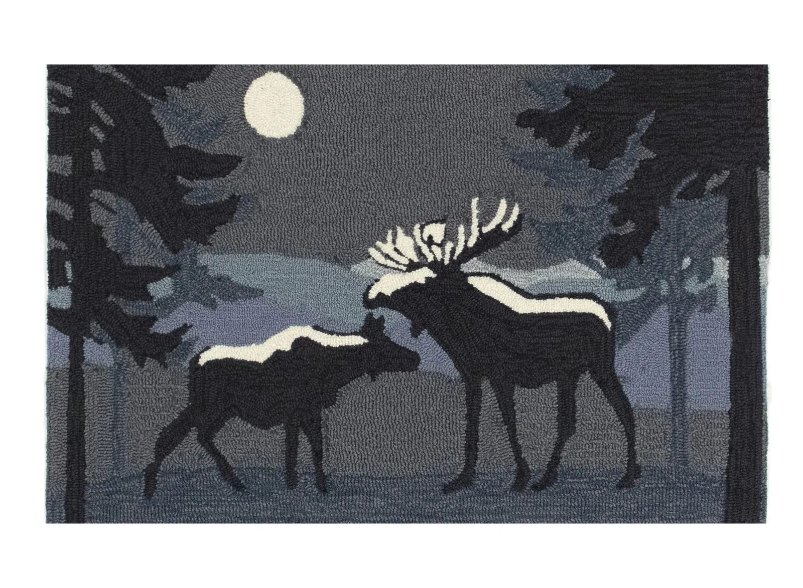 Liora Manne Moonlit Moose Front Porch Rug