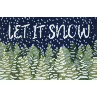 Liora Manne Let It Snow Front Porch Rug in Midnight by Trans-Ocean Import Co Inc