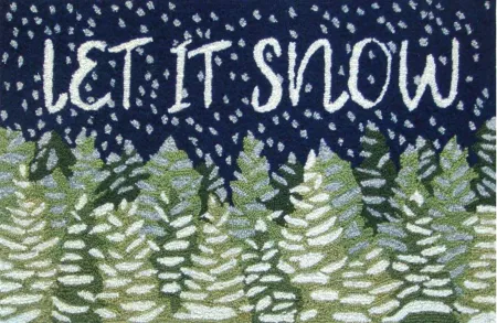 Liora Manne Let It Snow Front Porch Rug in Midnight by Trans-Ocean Import Co Inc