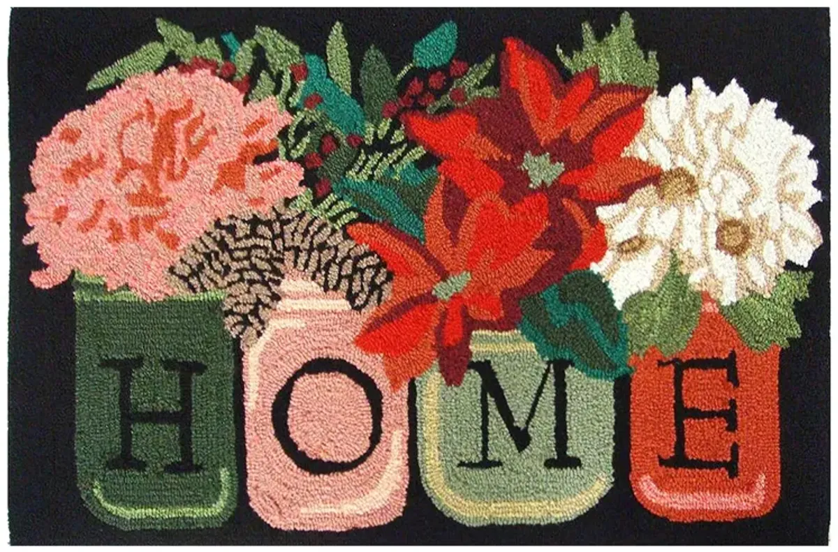 Liora Manne Holiday Home Front Porch Rug in Black by Trans-Ocean Import Co Inc