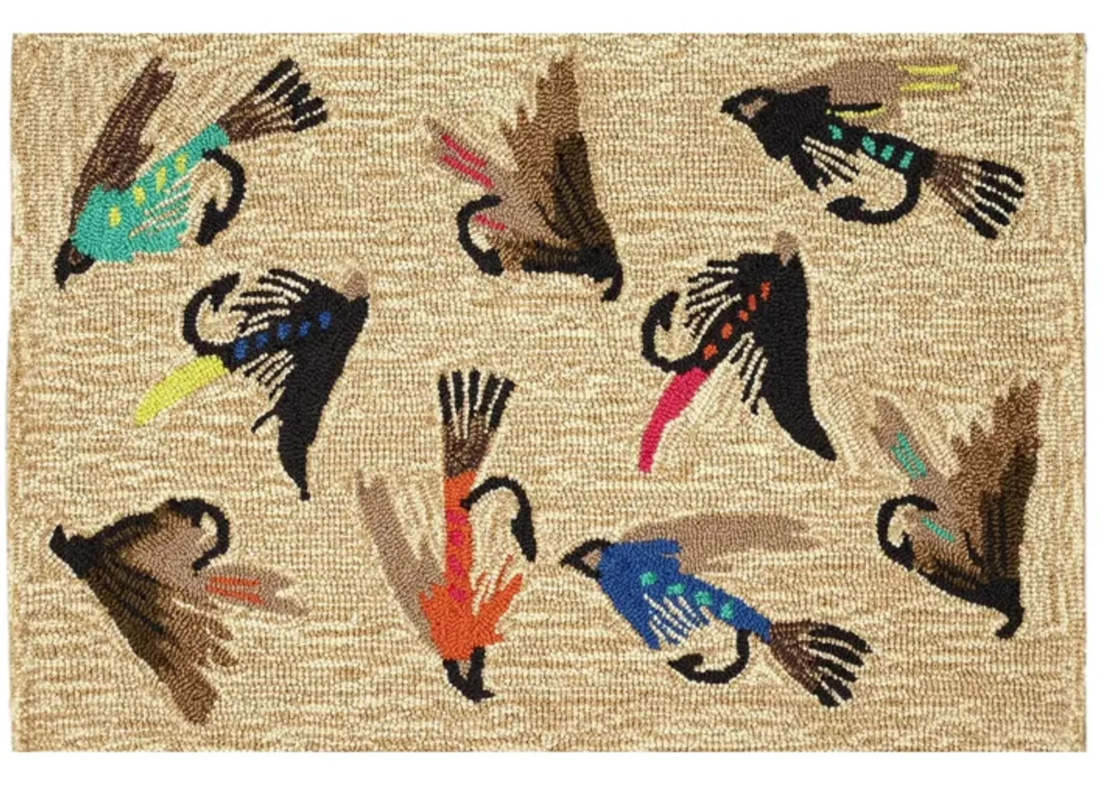 Liora Manne Bright Flies Front Porch Rug in Multi by Trans-Ocean Import Co Inc