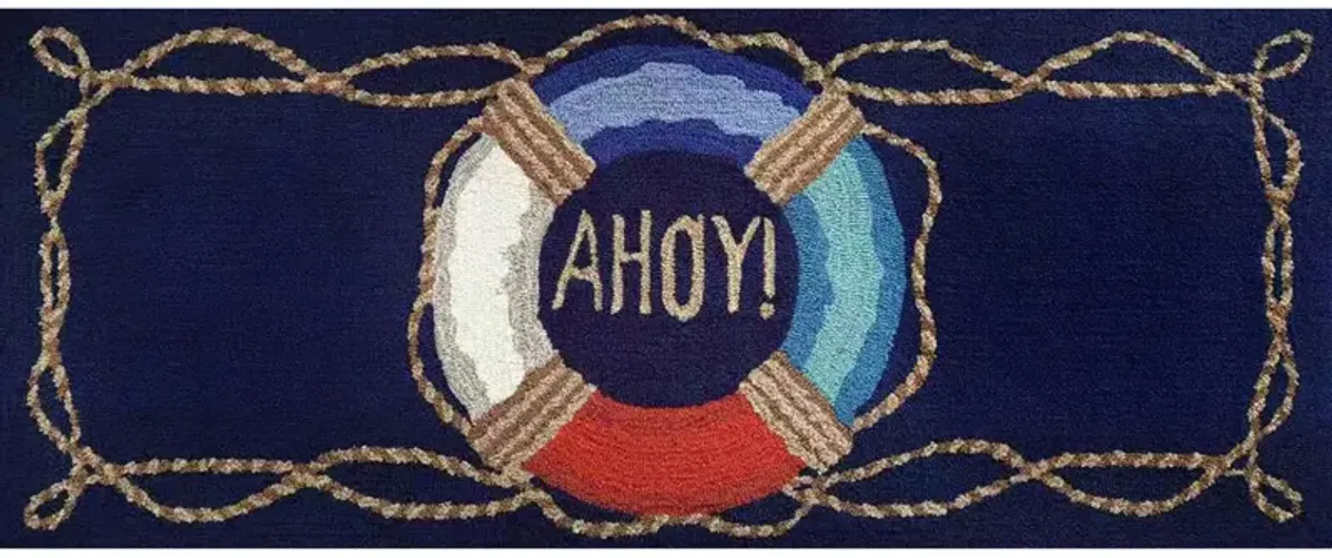 Liora Manne Ahoy Front Porch Rug in Navy by Trans-Ocean Import Co Inc